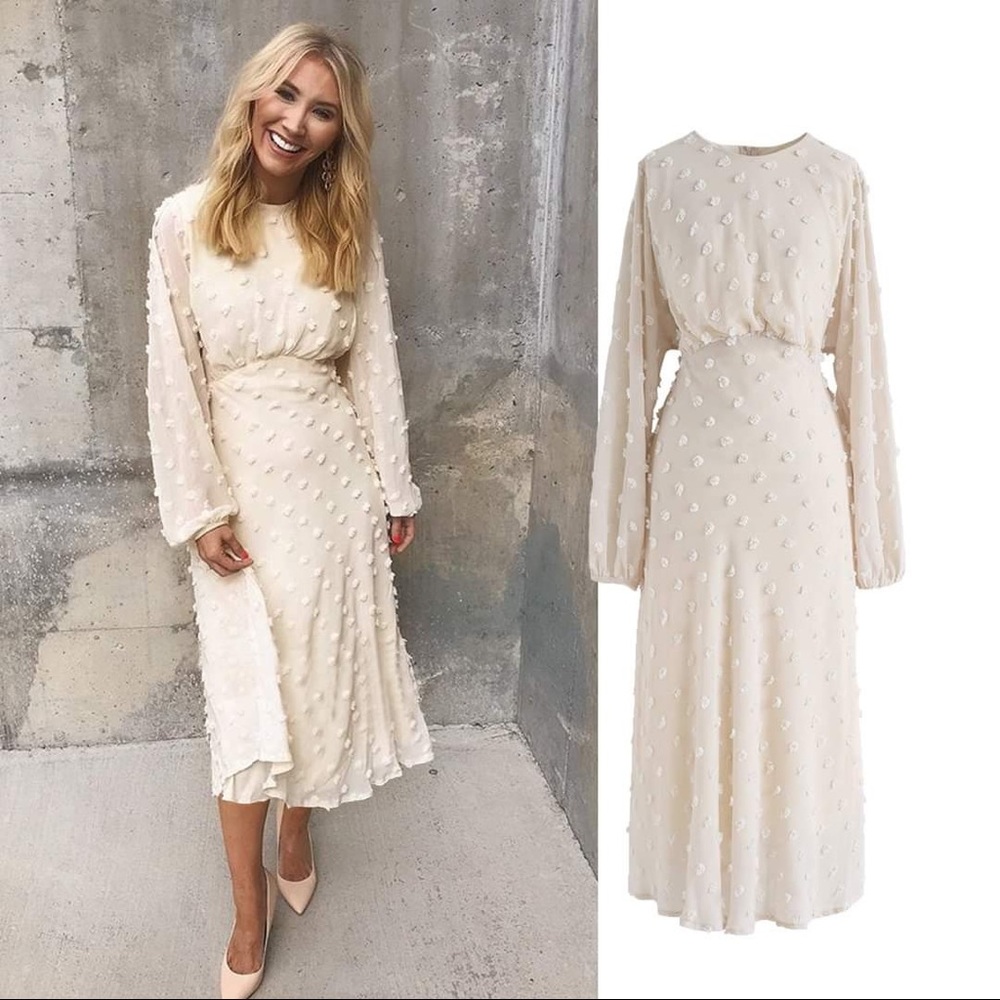 Chicwish Cream Cotton Candy Maxi Dress